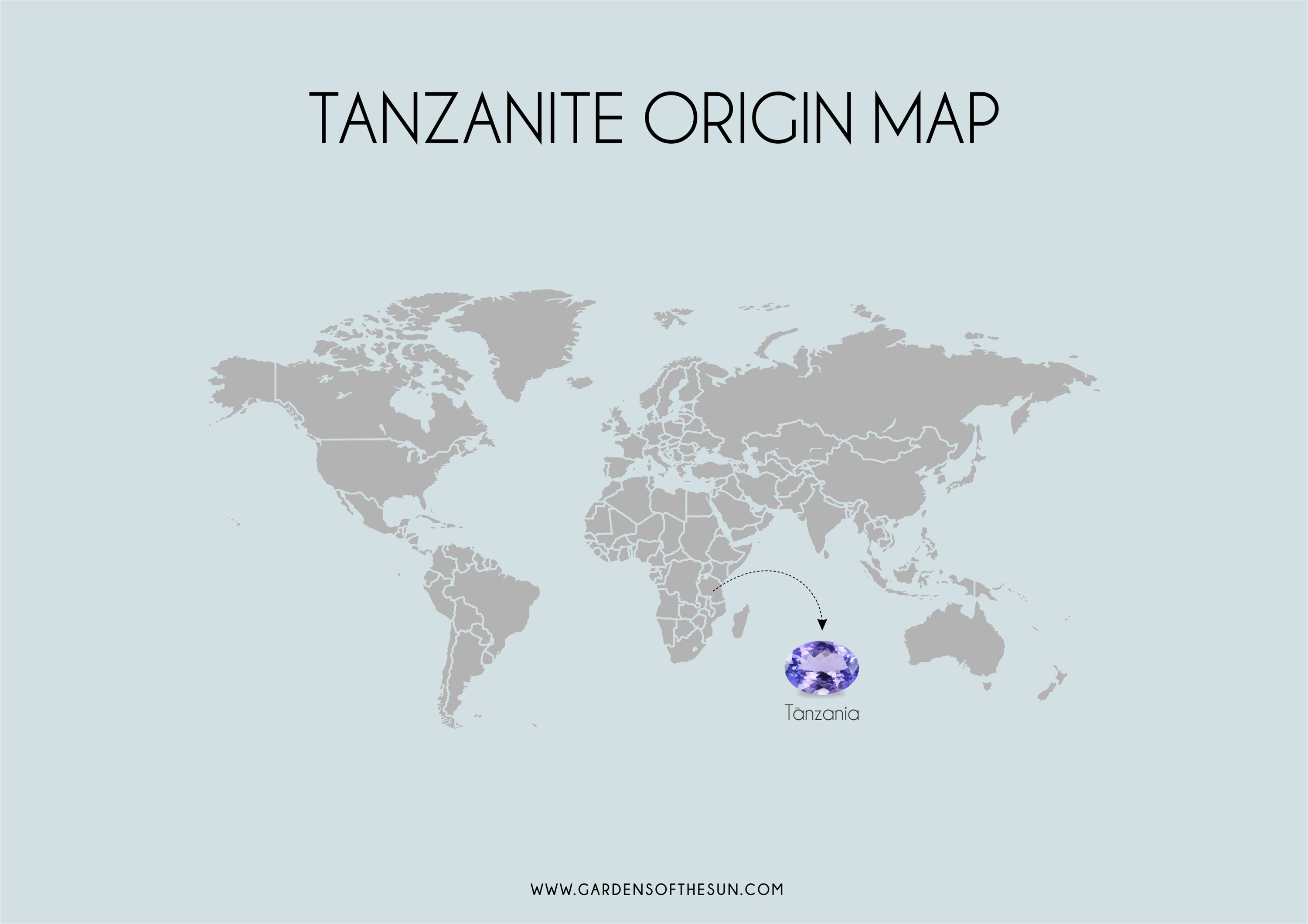 tanzanite origin map