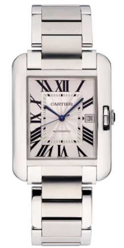Cartier Tank Anglaise XL Silver Steel 37mm Automatic Watch 3507 W520394