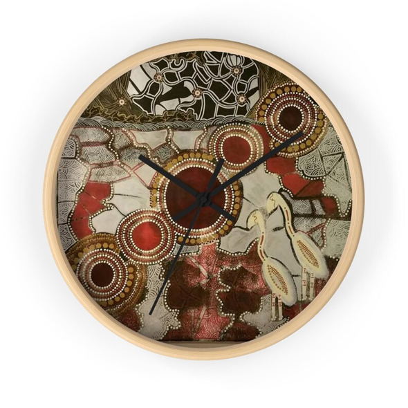 Bohemian Wall Clock, Artistic Home Decor, Vintage Style Timepiece beatifuly design with colour Art