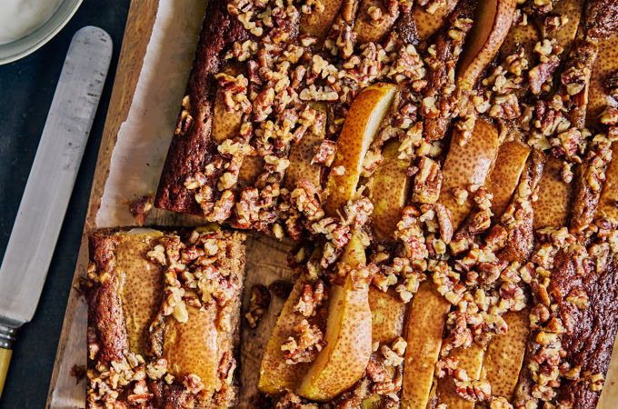 Gâteau aux dattes et aux poires