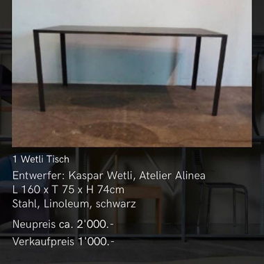 Design Tisch Wetli (Atelier Alinea)