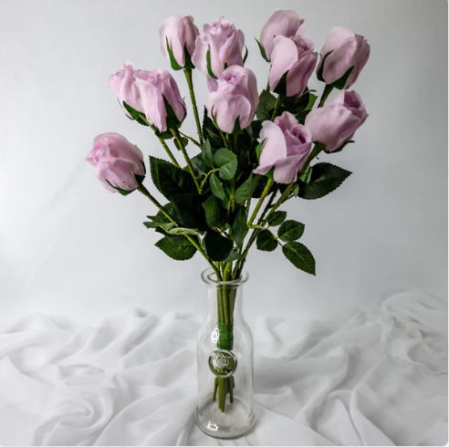 Blue Moon Real Touch Open Bud Rose - Realistic Artificial Flowers - Image 2