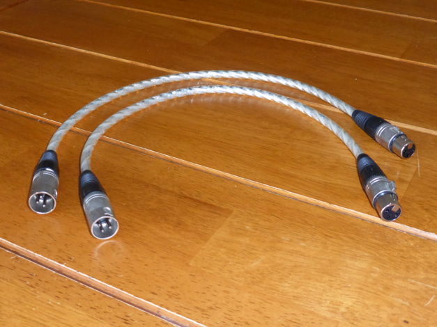 QED  Silver Spiral  Dual Coaxial Interconnects 0.5m (RC...