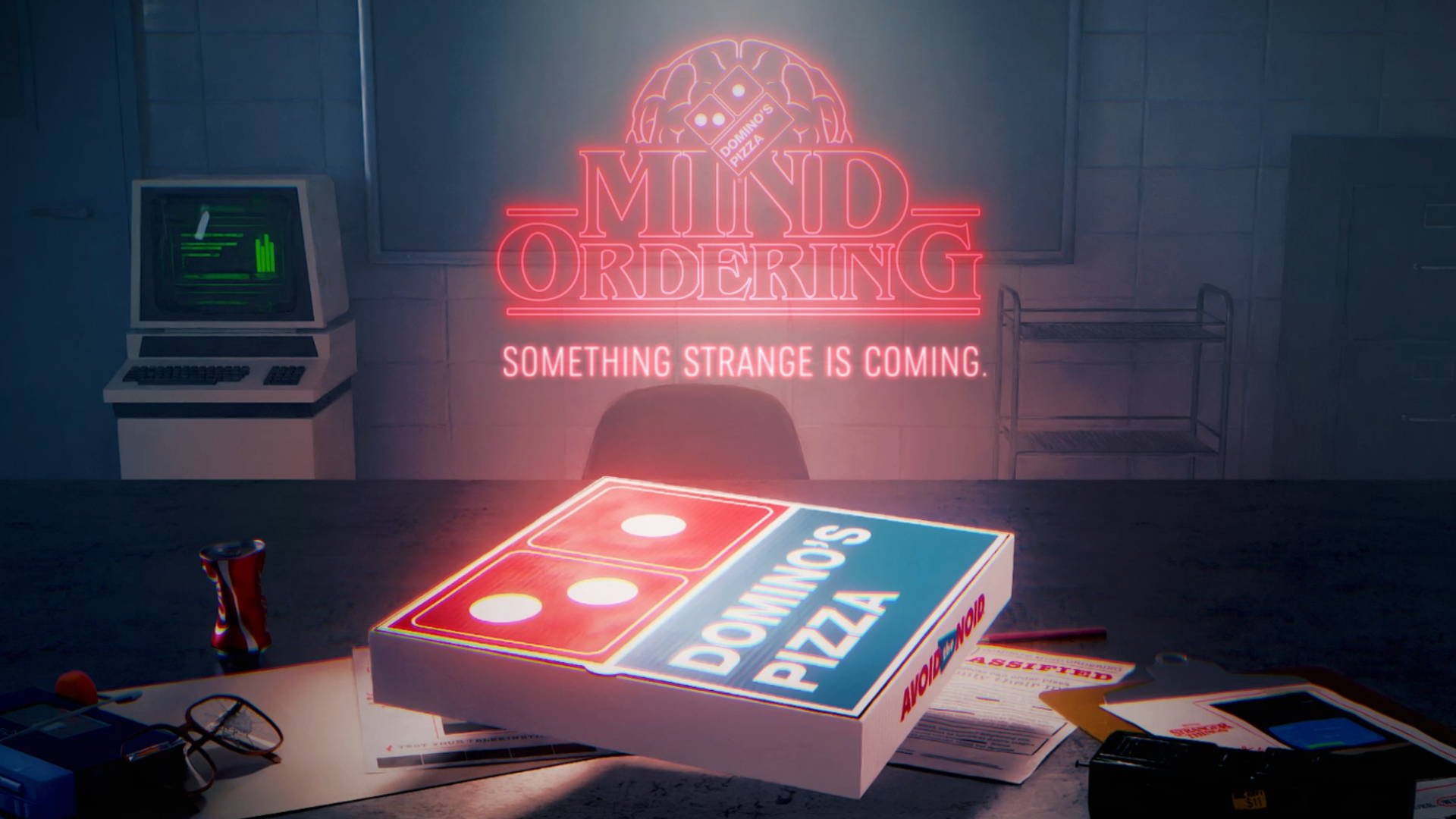 Featured image for Domino's Unveils 'Mind Control' Pizza Ordering App, 80s-Themed 'Stranger Things' Box