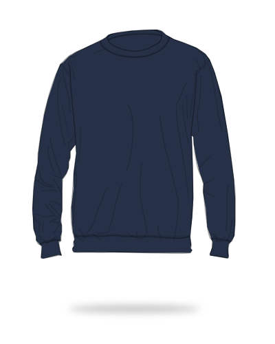Navy blue adult fit cotton fleece crewneck sweatshirt sj clothing manila philippines