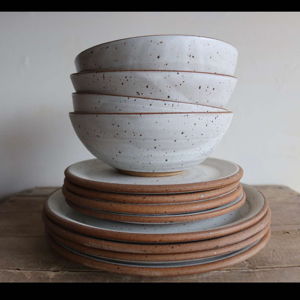 Ceramic Plates (4) Pieces by Leslie Cash Jobe