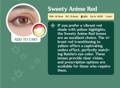 3.Sweety Anime Red: If you prefer a vibrant red shade with yellow highlights, the Sweety Anime Red lenses are an excellent choice. The vibrant red transitioning to yellow offers a captivating ombre effect, perfectly matching Baizhu's eye color. These lenses provide clear vision, and prescription options are available for those who require them.