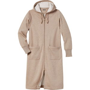 Mal Fleece Hooded Robe Size XS Color Oatmeal