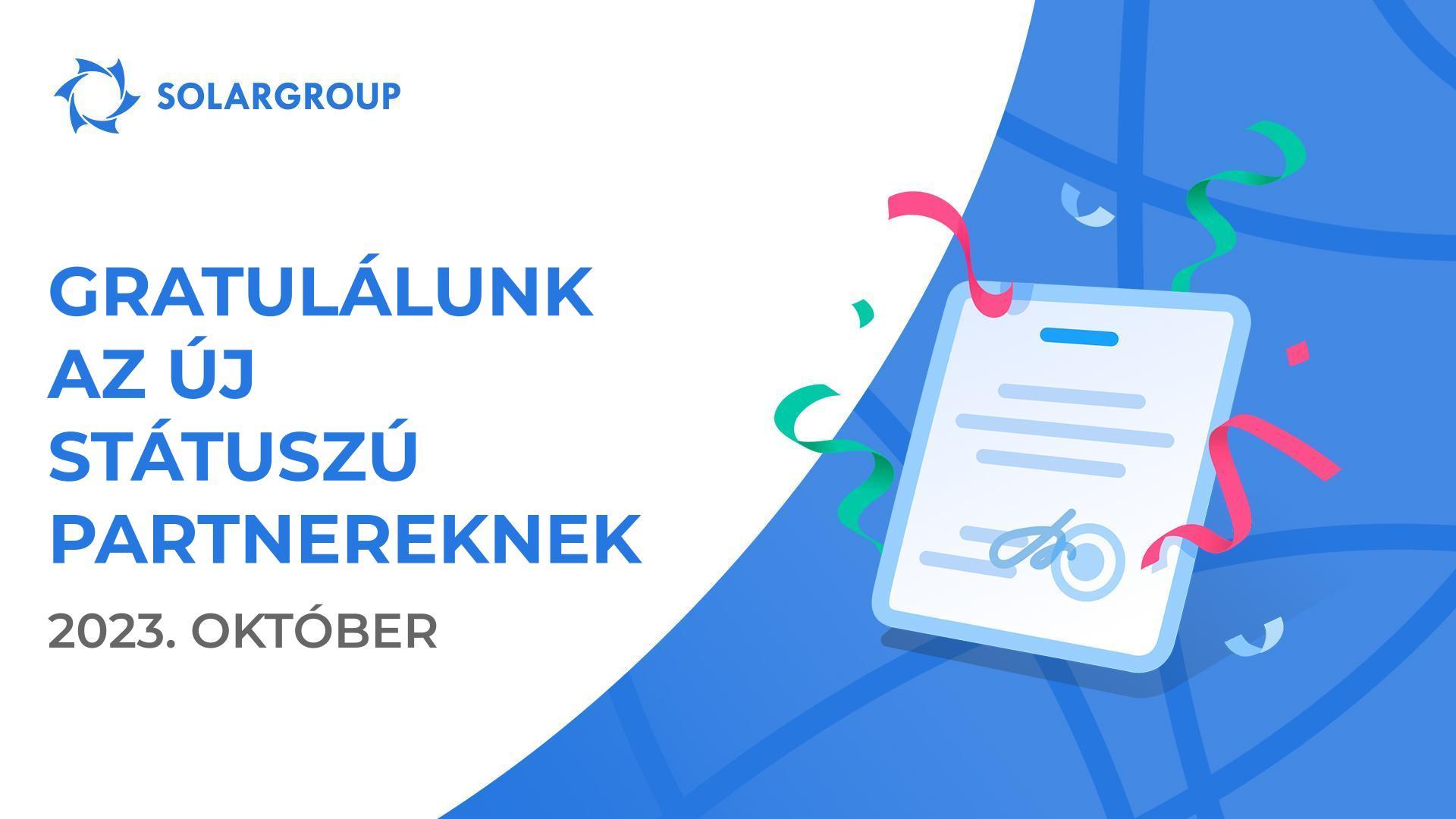 Üdvözöljük az új státuszú partnereket!