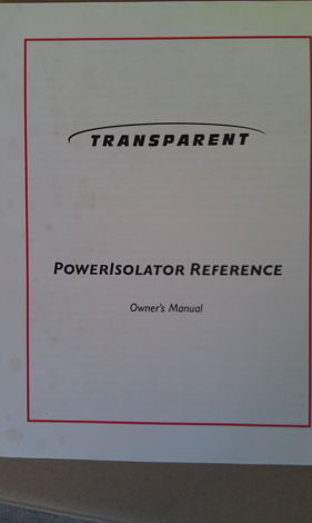 Transparent  Power Isolator Reference
