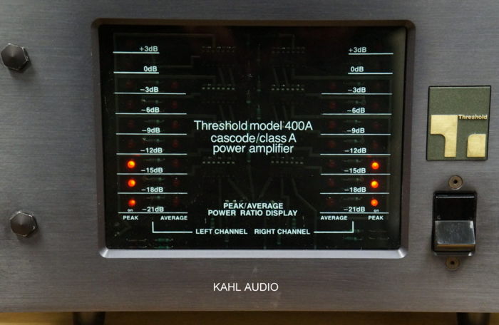 Threshold 400a Class A amplifier. Re-capped and service...