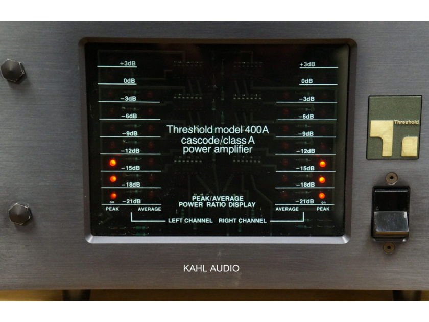 Threshold 400a Class A amplifier. Re-capped and serviced! $2,495 only!