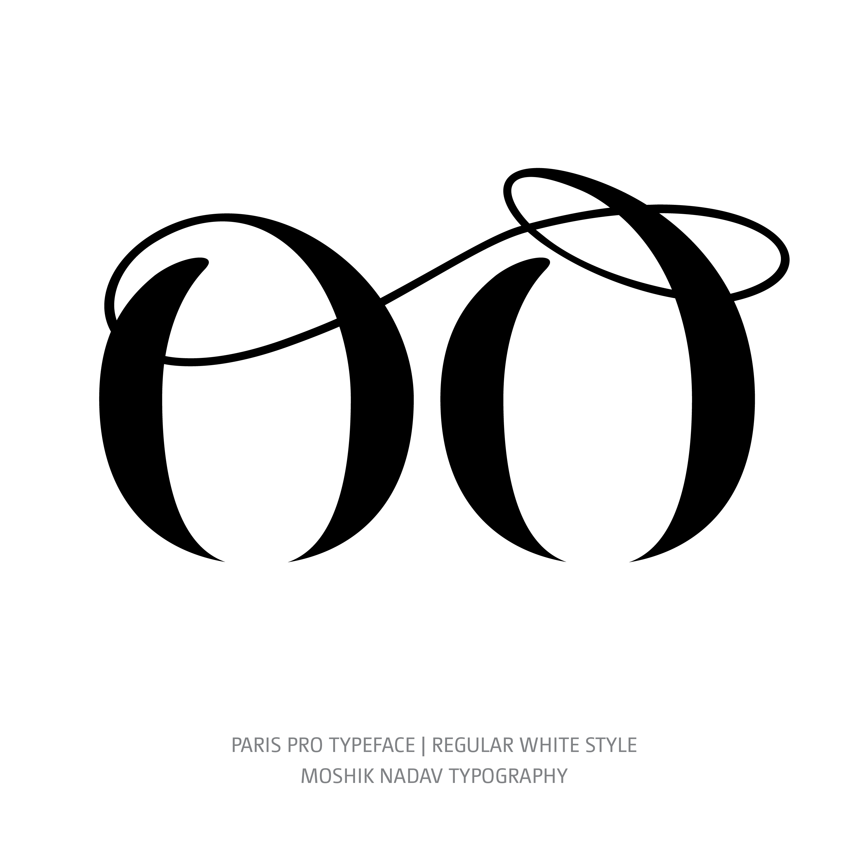Paris Pro Typeface Regular White oo ligature