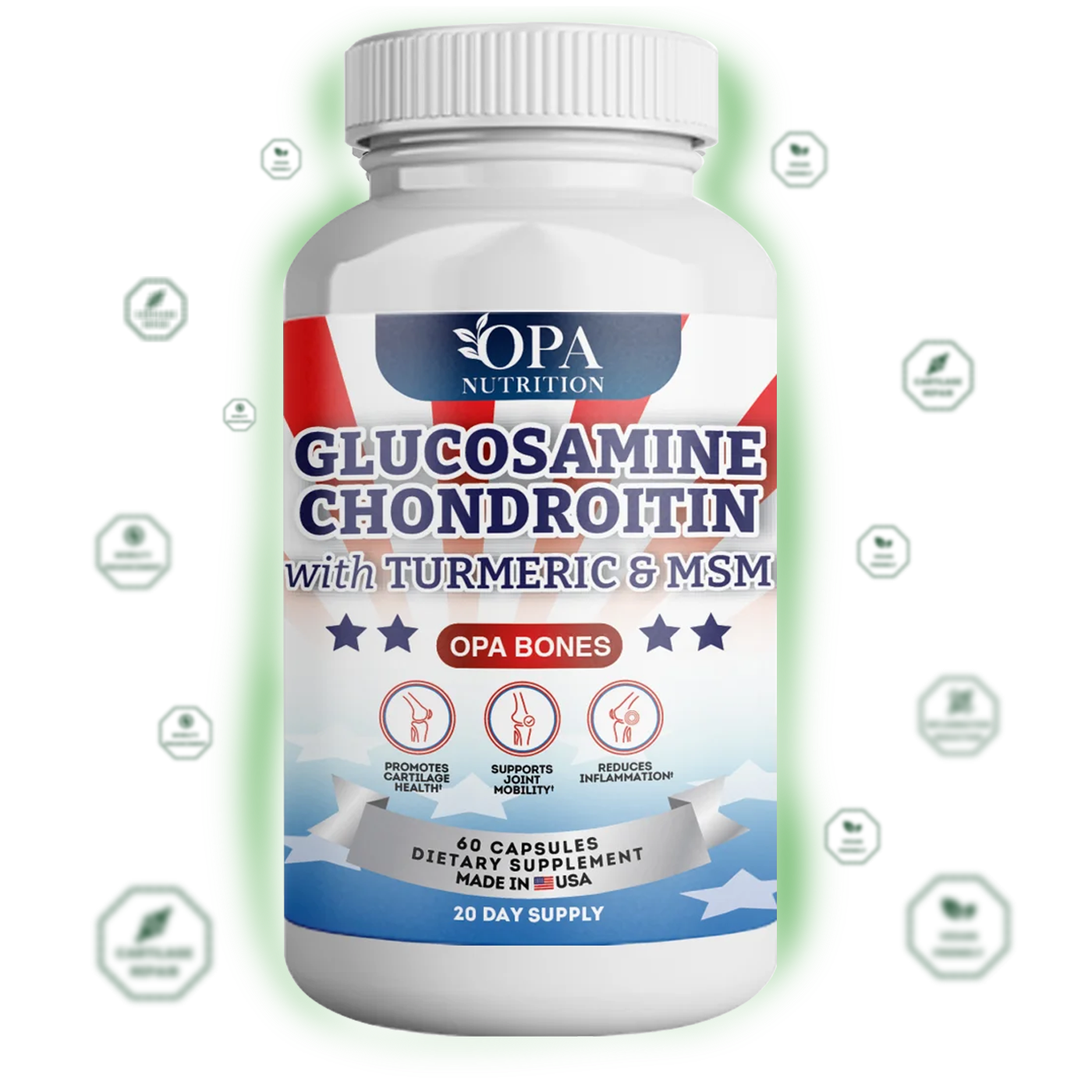 OPA NUTRITION COQ10 CAPSULES OPA NUTRITION GLUCOSAMINE CHONDROITIN MSM AND TURMERIC JOINT SUPPORT INGREDIENTS