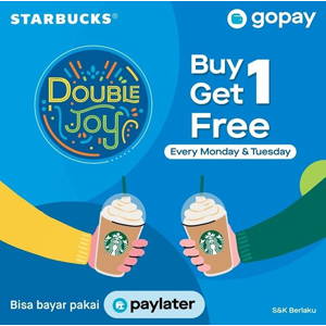 Starbucks: Buy 1 Get 1 FREE transaksi dengan GoPay! sampai 09/30/2019