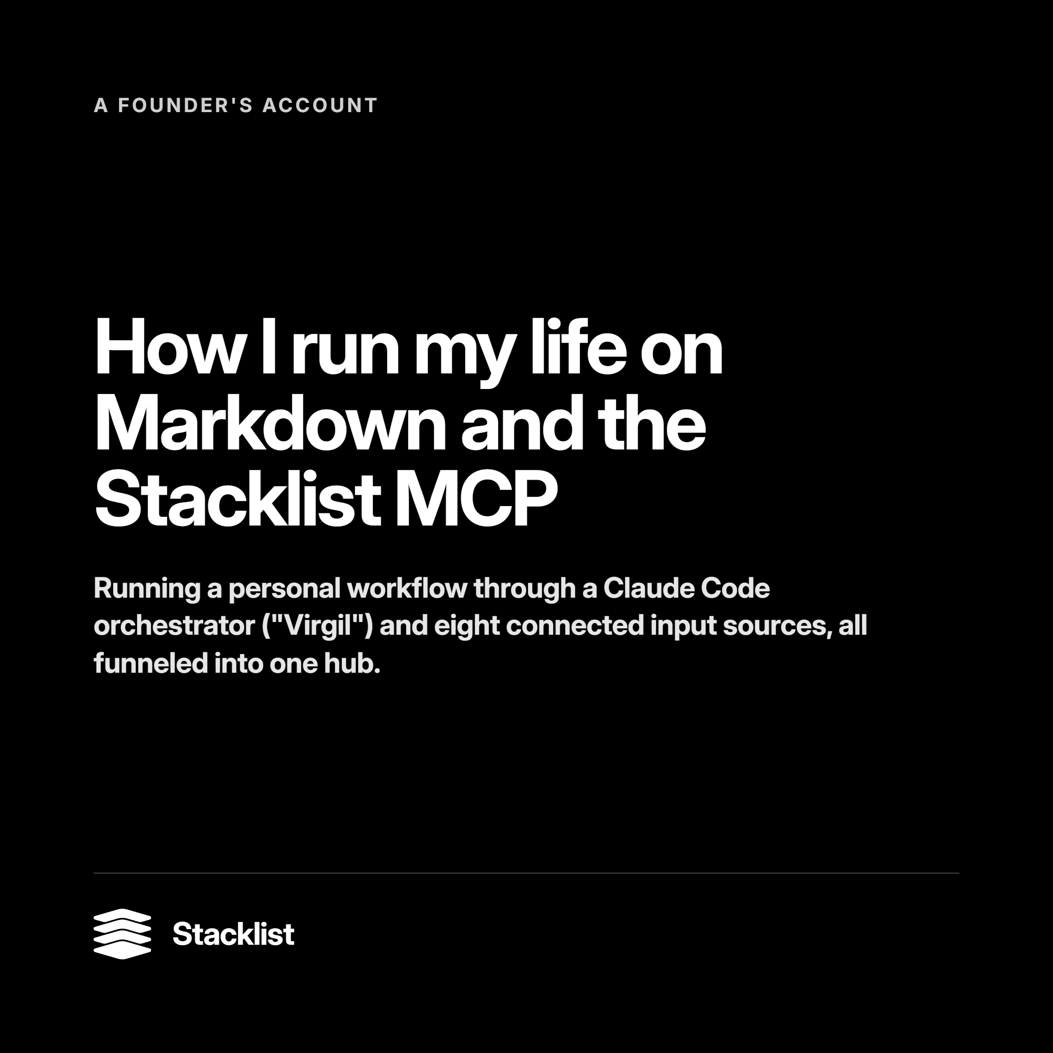 Before: How I Run My Life on Markdown and the Stacklist MCP | The Original Post