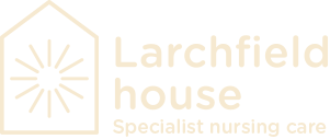 Larchfield House logo in cream