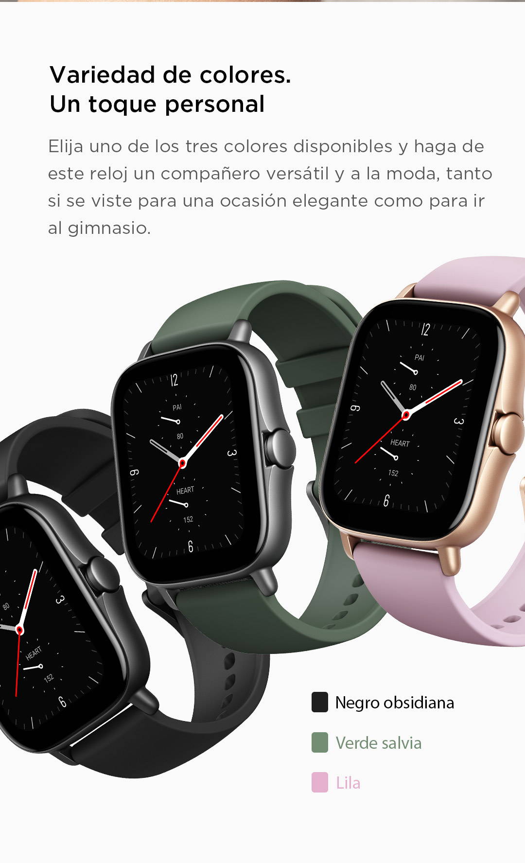 Amazfit GTS 2e – Reloj inteligente para mujer morado y GTS 2 Mini reloj  inteligente para hombre Android iPhone Alexa integrado duración de la