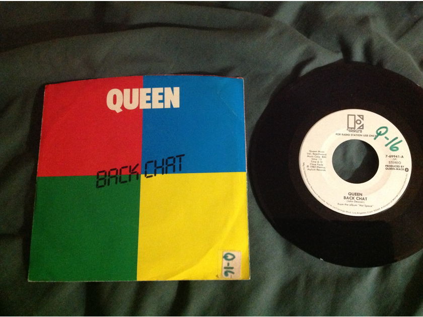 Queen - Back Chat/Staying Power Elektra Records Promo 45 Single With Picture Sleeve NM