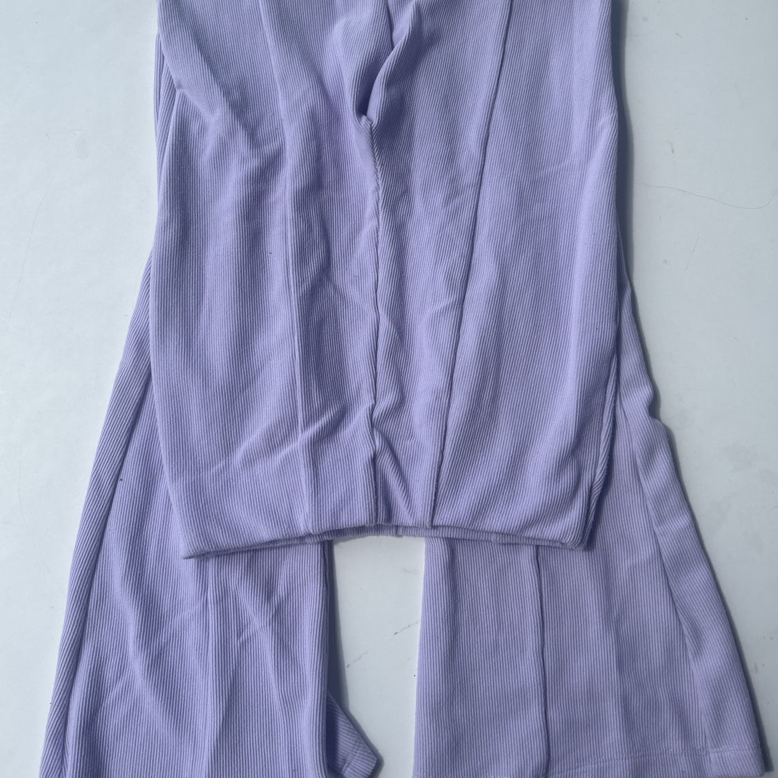 Pantalon Velours Côtelé Vintage Homme - Style 60's 70's Patte D'éléphant Violet - Neuf