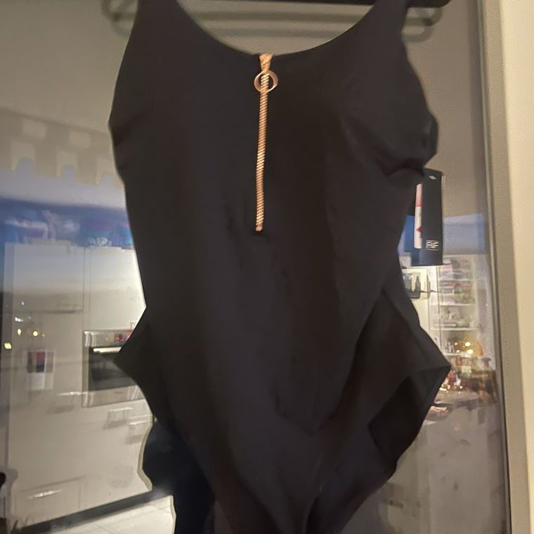 Black swimsuit with zip front detail EUR 48