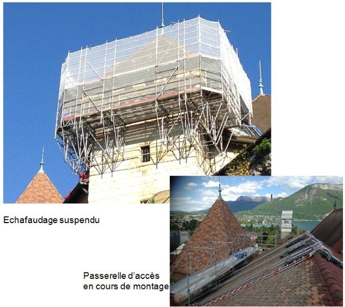 Chantier échafaudage EVEREST — Chateau Annecy B