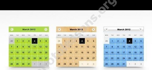Календарь в PSD формате для Фотошоп