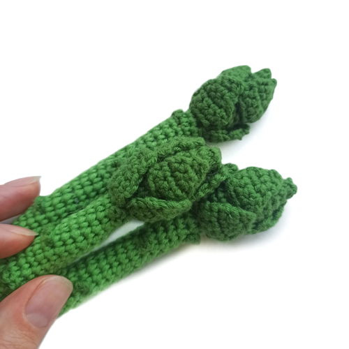 Amigurumi Food Haakpatroon: Artisjok, Prei, Chilipeper, Pastinaak, Asperges. Haak Tutorial Amigurumi Patroon Pretend Play