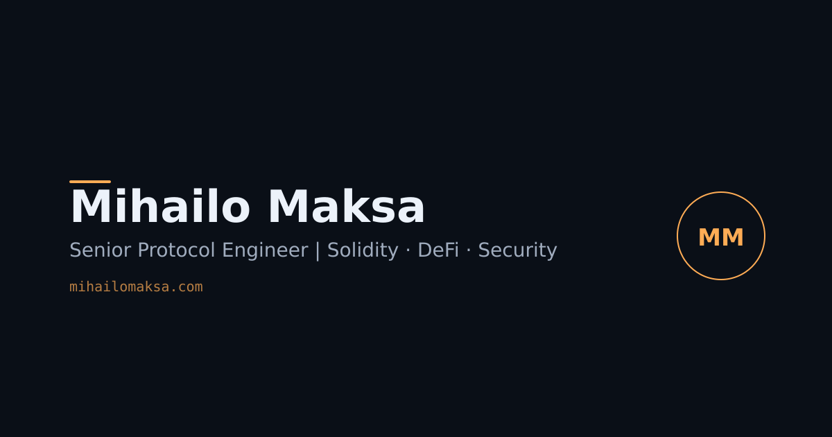 DeFi developers developer - Mihailo M.'s portfolio image