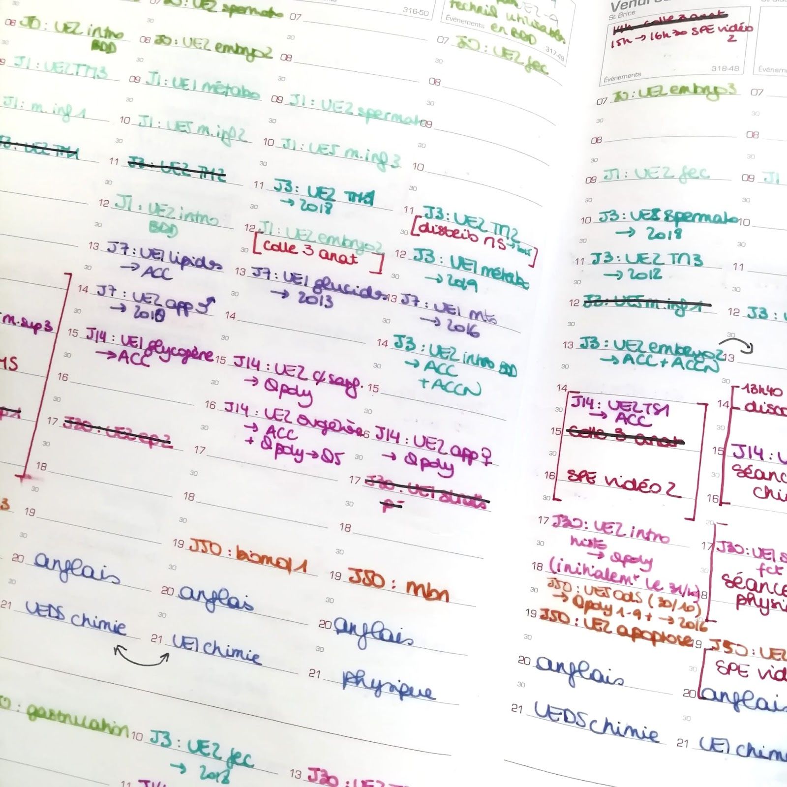 planner PASS/LAS médecine