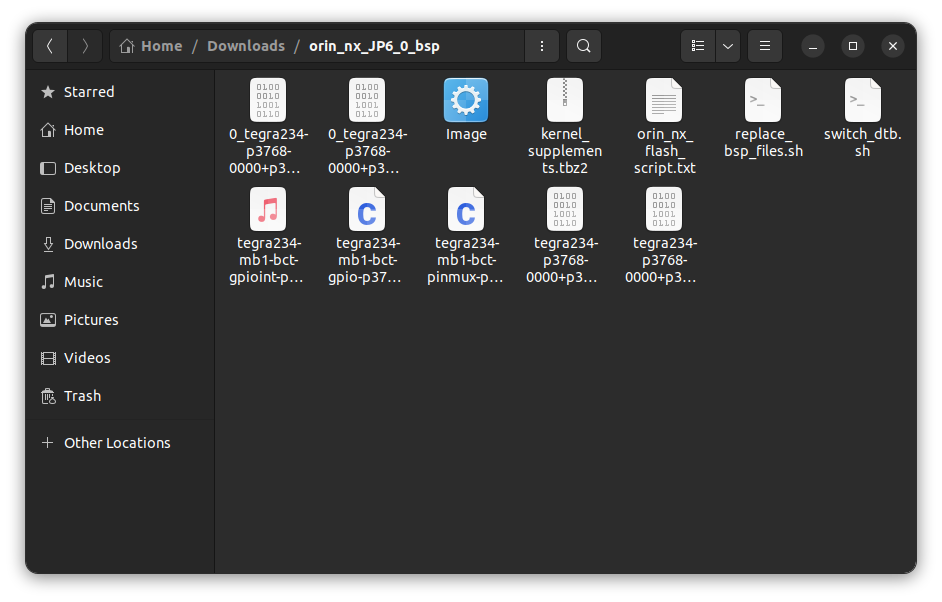 Jetson BSP files downloaded from GitHub