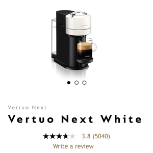 Nespresso Vertuo Next- White