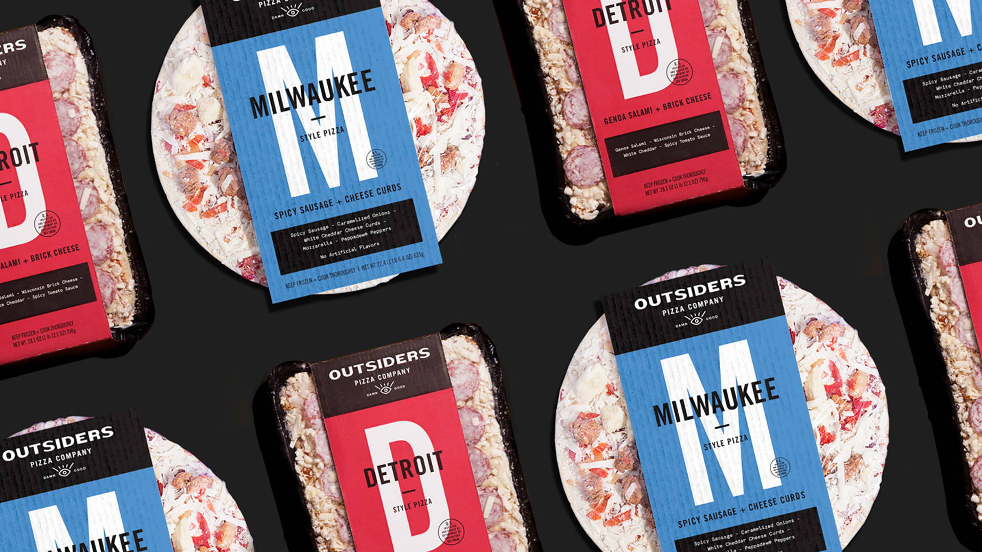 Featured image for Outsiders Pizza Company Is Here To Shake Up The Frozen Pizza Aisle With Bold Packaging