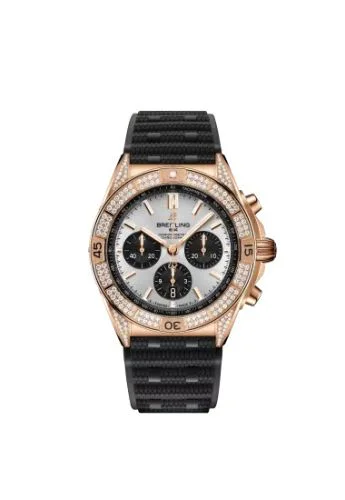 Chronomat B01 42 Red Gold - Diamond / Silver / Rubber