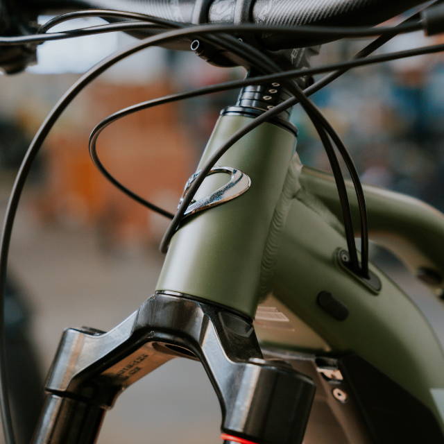 a green Niner Rip e9 electric mountain bike