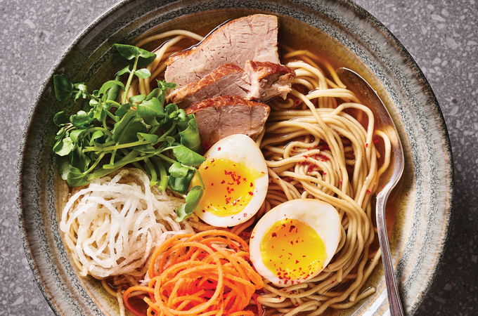 Soupe ramen au porc et au miso