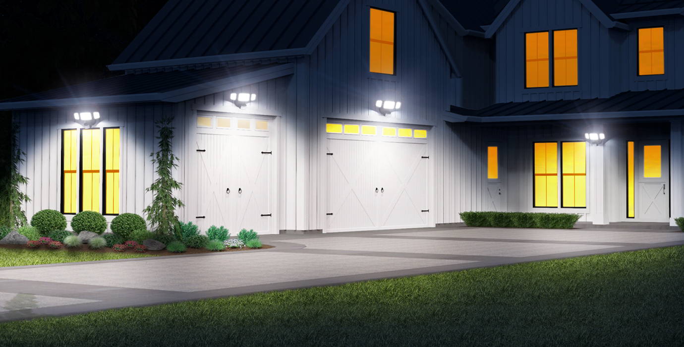 Dirveway 55W Smart Motion Activated LED Outside Lights 