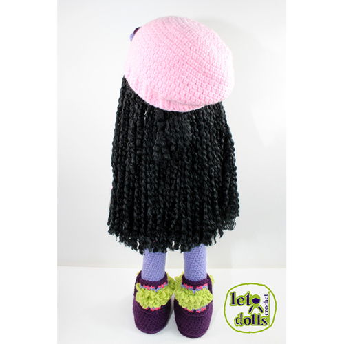 Padrão de boneca grande de crochê Brenda, Amigurumi, 21"/ 53 cm de altura