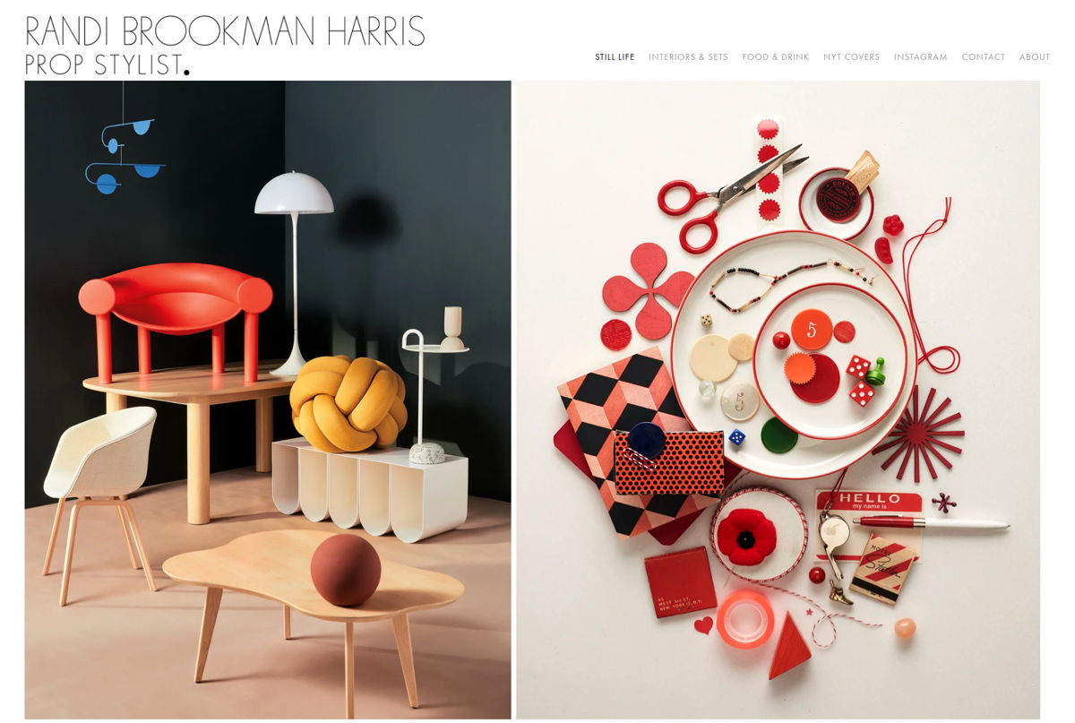 Screenshot of Brookman Harris, from the stylist portfolios collection.