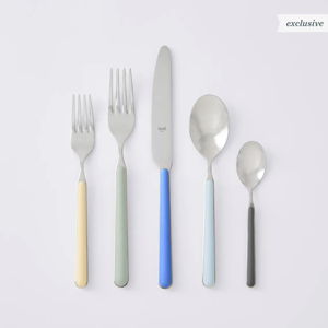 Mepra Italian Flatware, Fantasia Colorful Set, 20-Piece Set, Coastal (Mixed Set)