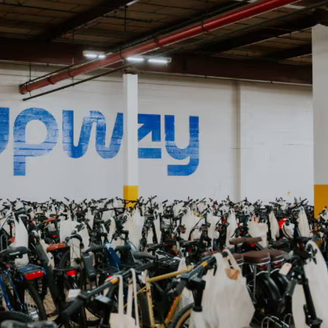 e-bikes at an upway center
