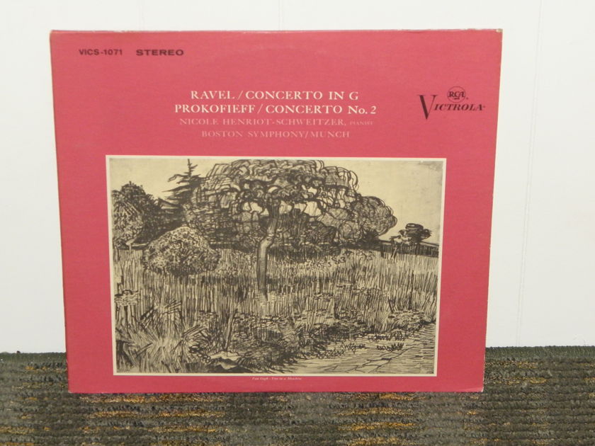 Henriot-Schweitzer/Boston Symphony Orchestera - Ravel Concerto. In G RCA Plum Victrola VICS-1071  1S/1S "I" matrix