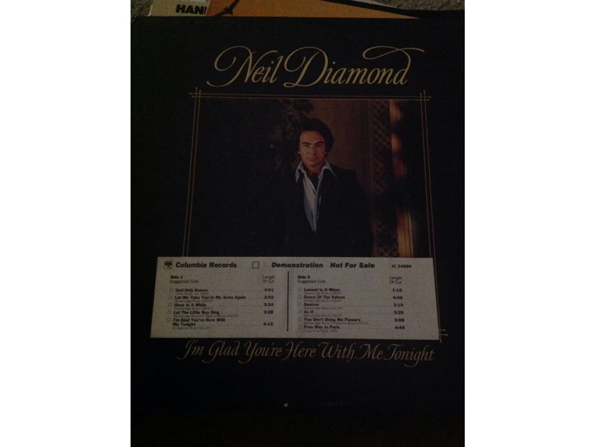 Neil Diamond - I'm Glad You're With Me Tonight Columbia Records White Label Promo Vinyl LP NM