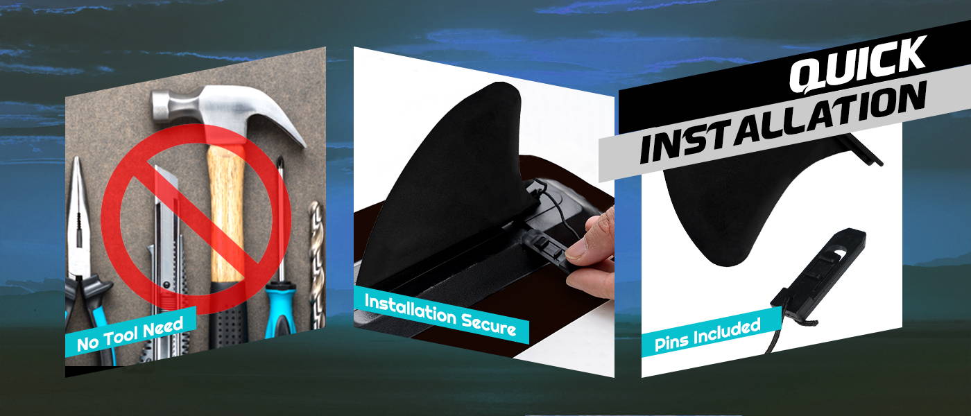 quick installation with no tool need, installation secure, pins included