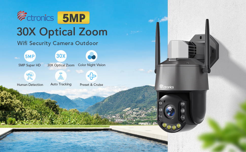 Ctronics 5MP Wifi Camera - Ctronics CTIPC-380C-5MP - Ctronics Pro