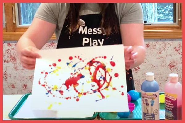 Easy Easter painting idea - egg drip painting