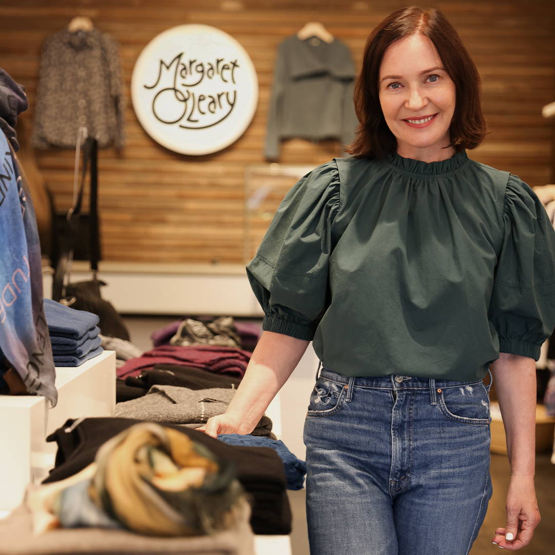 Margaret O'Leary in her Mill Valley store.