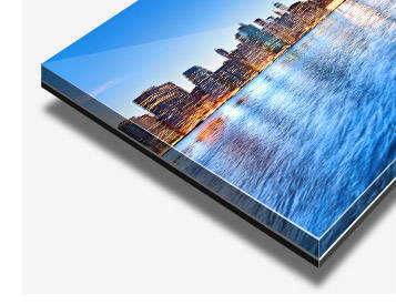 One quarter thick glossy acrylic print 