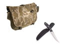 Boyt Messsenger Bag Mossy Oak Bottomland with NWTF Logo and Bird Knife