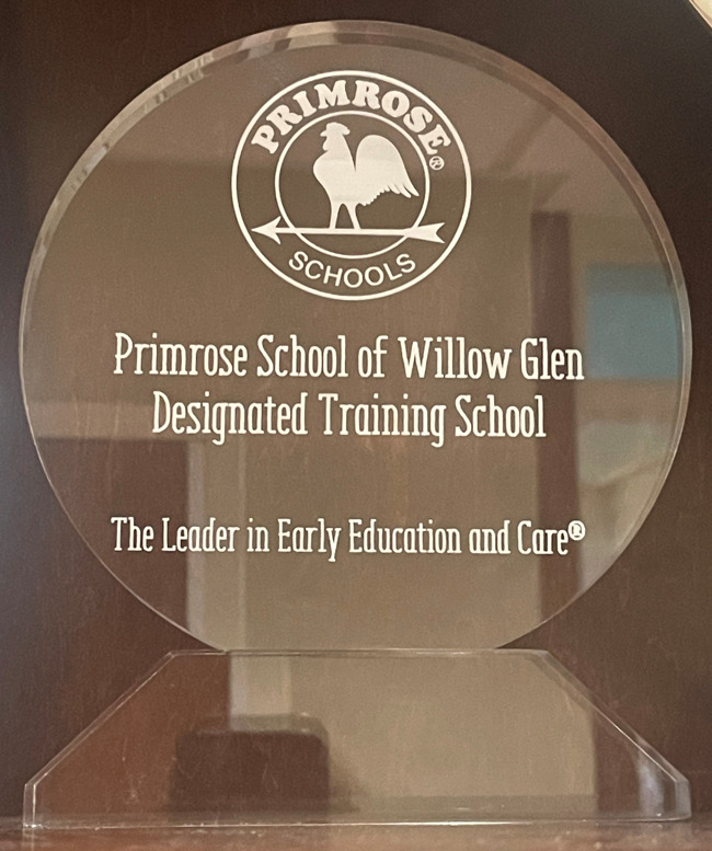 primrose designated training school glass award 